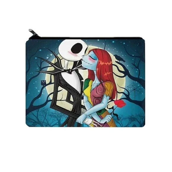 New! Nightmare Before Christmas Zipper Storage Bag Lightweight Cosmetic Pouch - Picture 1 of 4